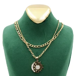 گردنبند زنانه مدل ماه و خورشید کد TP-192