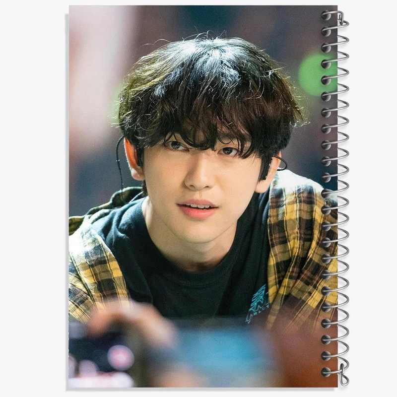 دفتر شطرنجی 50 برگ خندالو طرح جین یونگ گروه گات سون GOT7 کد 20983