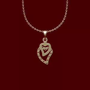 گردنبند طلا 18 عیار زنانه مدوپد مدل قلب کد MM2-1-1076