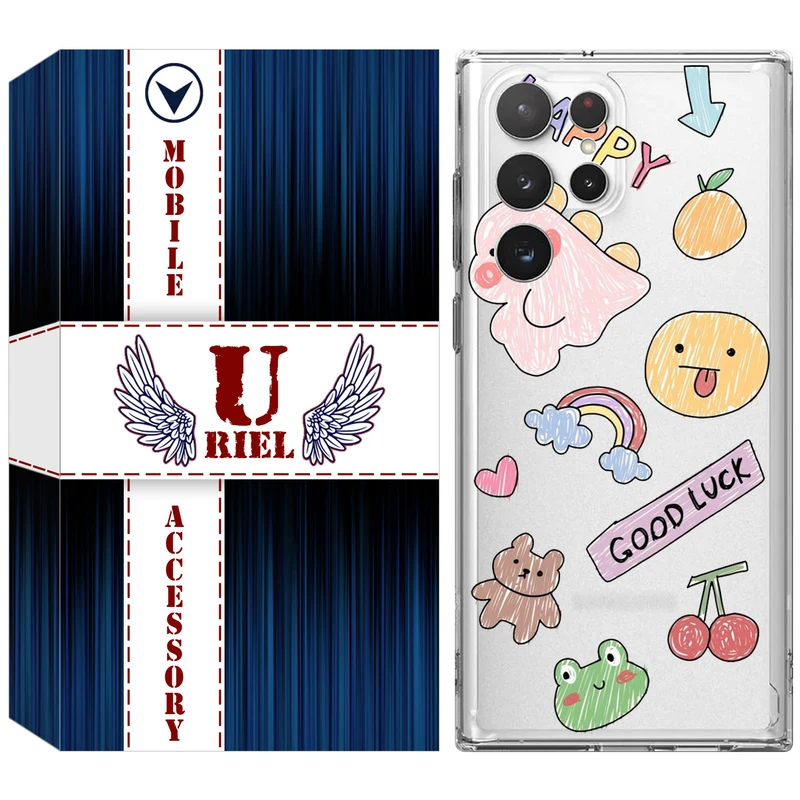کاور یوریل مدل Clear کد 10 طرح نقاشی مناسب برای گوشی موبایل سامسونگ Galaxy S22 Ultra