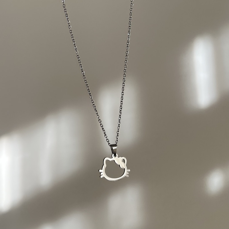 گردنبند دخترانه مدل استیل هلو کیتی 229