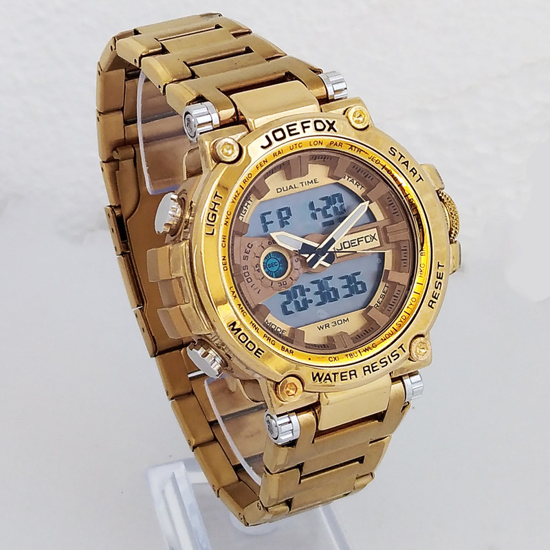 ساعت مچی عقربه‌ای مردانه جی فوکس مدل بندفلزی کد 160