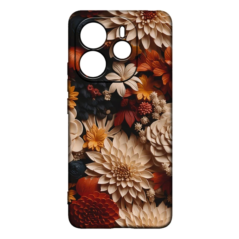 کاور طرح گل کد 304 مناسب برای گوشی موبایل شیائومی Redmi Note 14 4G