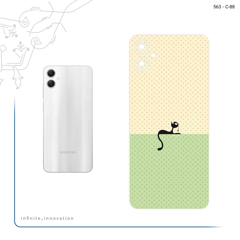 برچسب پوششی ماهوت مدل Minimal Internet Cat Icon مناسب برای گوشی موبایل سامسونگ Galaxy A05