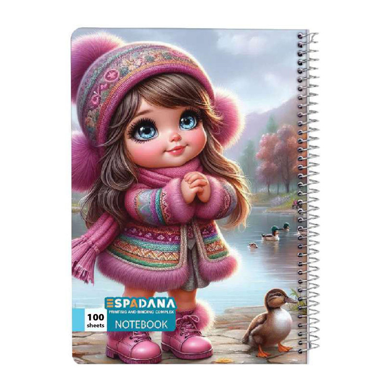 دفتر مشق 100 برگ اسپادانا مدل لی لی پوت کد 10923579 مجموعه 5 عددی