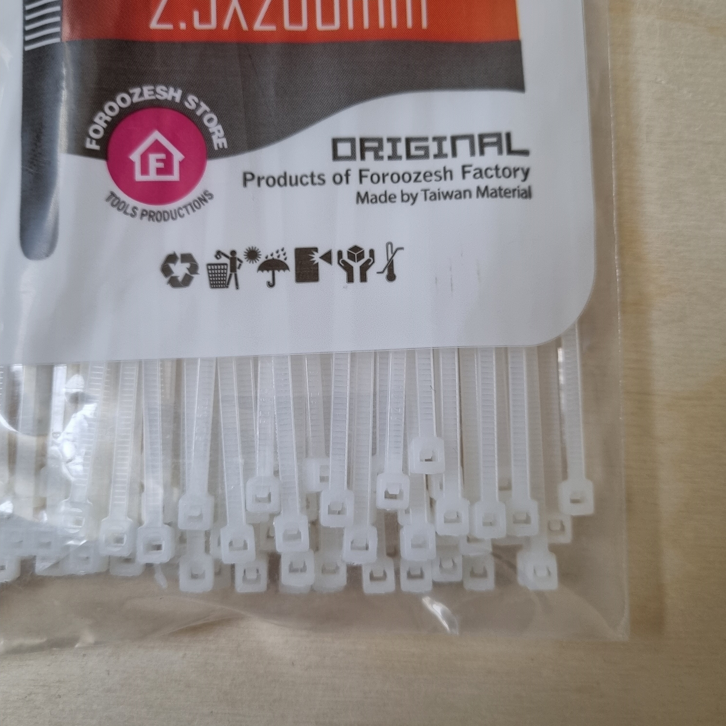 بست کمربندی فروزش مدل F20A بسته 100 عددی