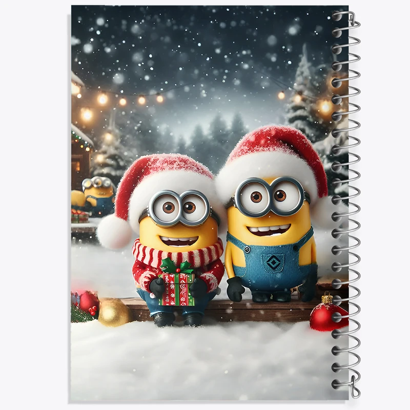 دفتر ژورنال نویسی 50 برگ خندالو مدل نقطه ای طرح مینیون ها (Minions) کد F8083