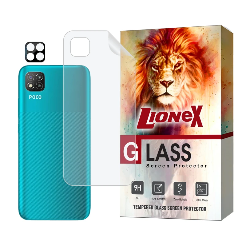 محافظ پشت گوشی لایونکس مدل MTBFULL مناسب برای گوشی موبایل شیائومی Poco C3 / C31 / Redmi 9C / 9 Activ به همراه محافظظ لنز