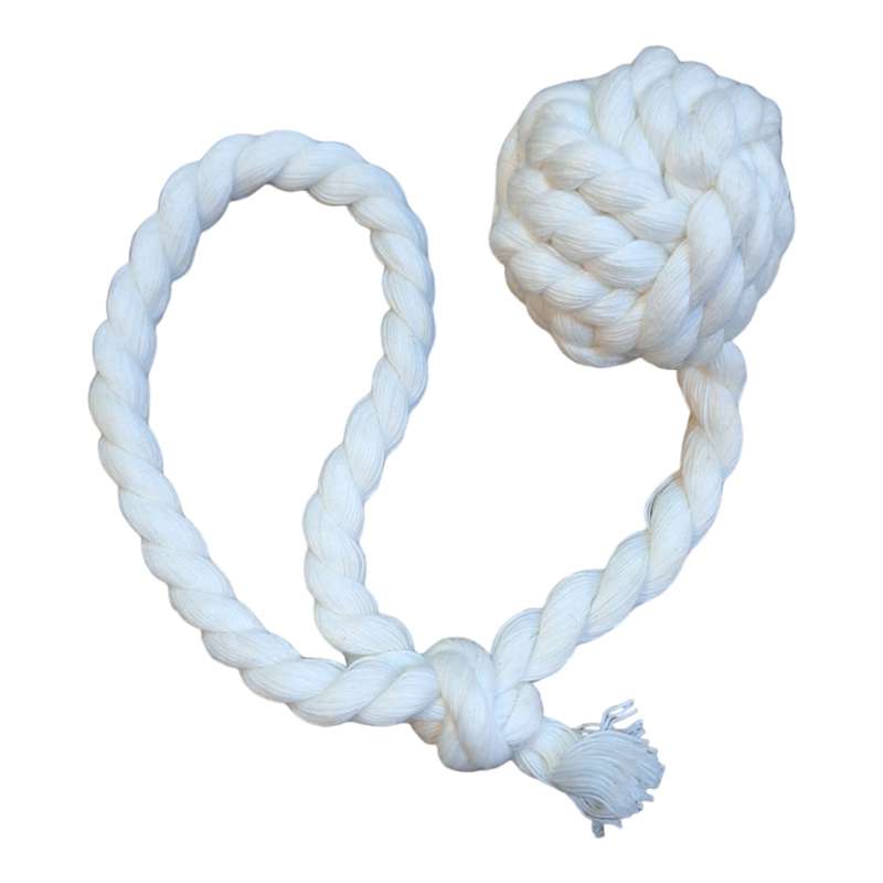 اسباب بازی سگ وگربه مدل توپ کنفی طناب دار