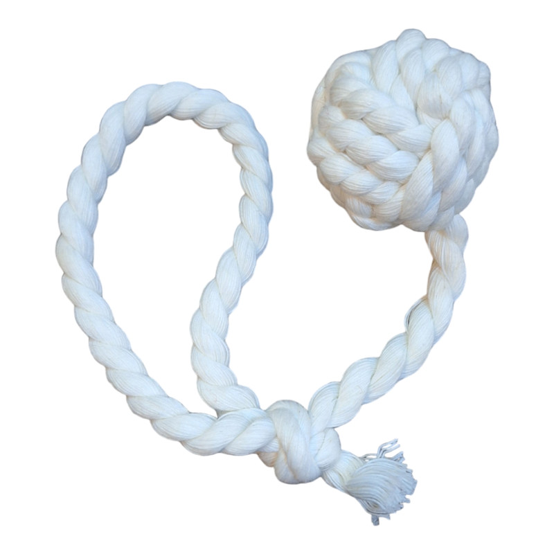 اسباب بازی سگ وگربه مدل توپ کنفی طناب دار