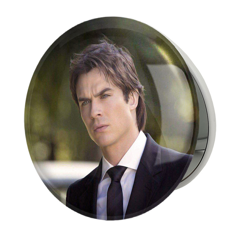 آینه جیبی خندالو طرح دیمون سالواتوره خاطرات یک خون آشام The Vampire Diaries مدل تاشو کد 23699 