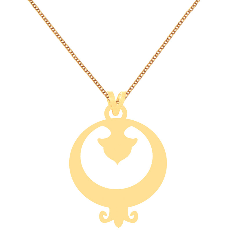 گردنبند طلا 18 عیار زنانه کرابو طرح انار مدل Kr70658