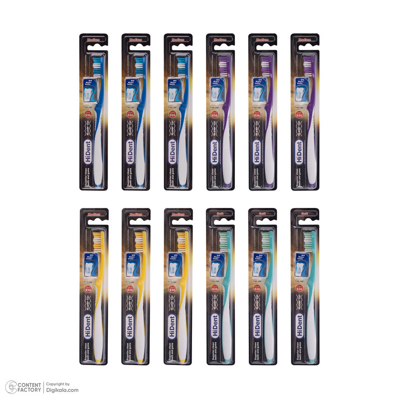 مسواک هایدنت مدل SUPERIOR با برس متوسط بسته 12 عددی مسواک هایدنت مدل SUPERIOR با برس متوسط بسته 12 عددی