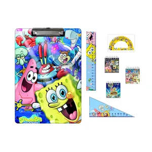 بسته لوازم تحریر مدل باب اسفنجی مجموعه 7 عددی