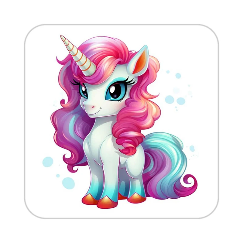 زیر لیوانی کاکتی طرح اسب تک شاخ و یونیکورن مدل mp29790