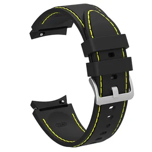 Masir Stitched Yellix Silicone Fit Strap suitable for Samsung Galaxy Watch 4/5/6/7/FE size 40/43/44/46/47mm