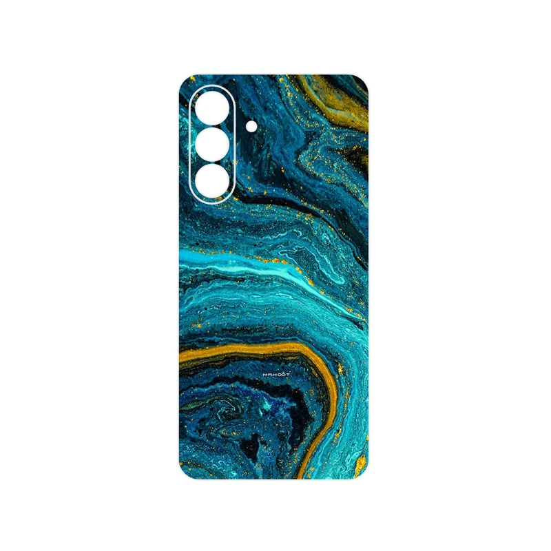 برچسب پوششی ماهوت مدل Turquoise marblewith golden streaks مناسب برای گوشی موبایل سامسونگ Galaxy A56