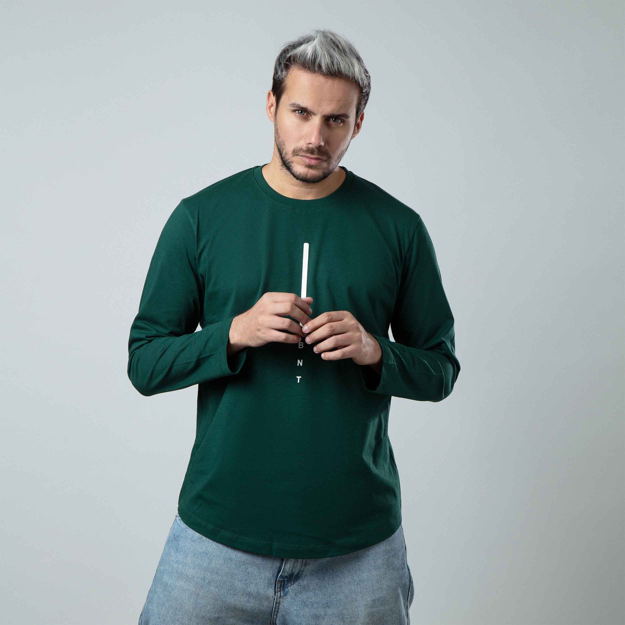 تی شرت مردانه باینت مدل 559-3 رنگ سبز