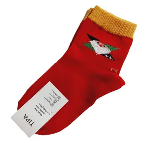 جوراب ساق بلند دخترانه مدل کریسمسی کد 02