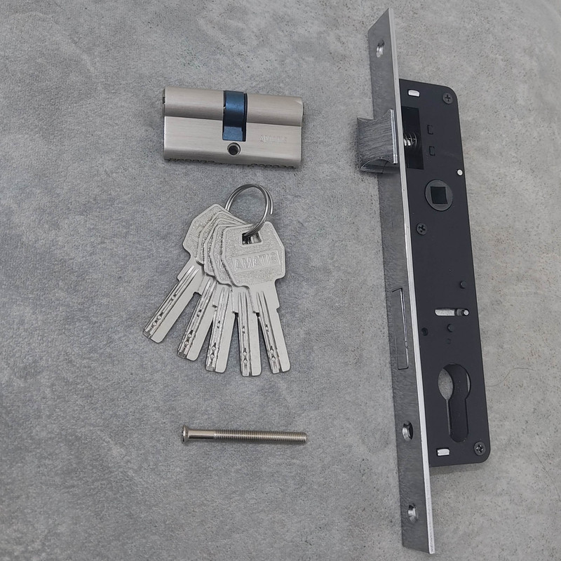 قفل و سیلندر آماتیس مدل آلومینیومی کد 3.5CM