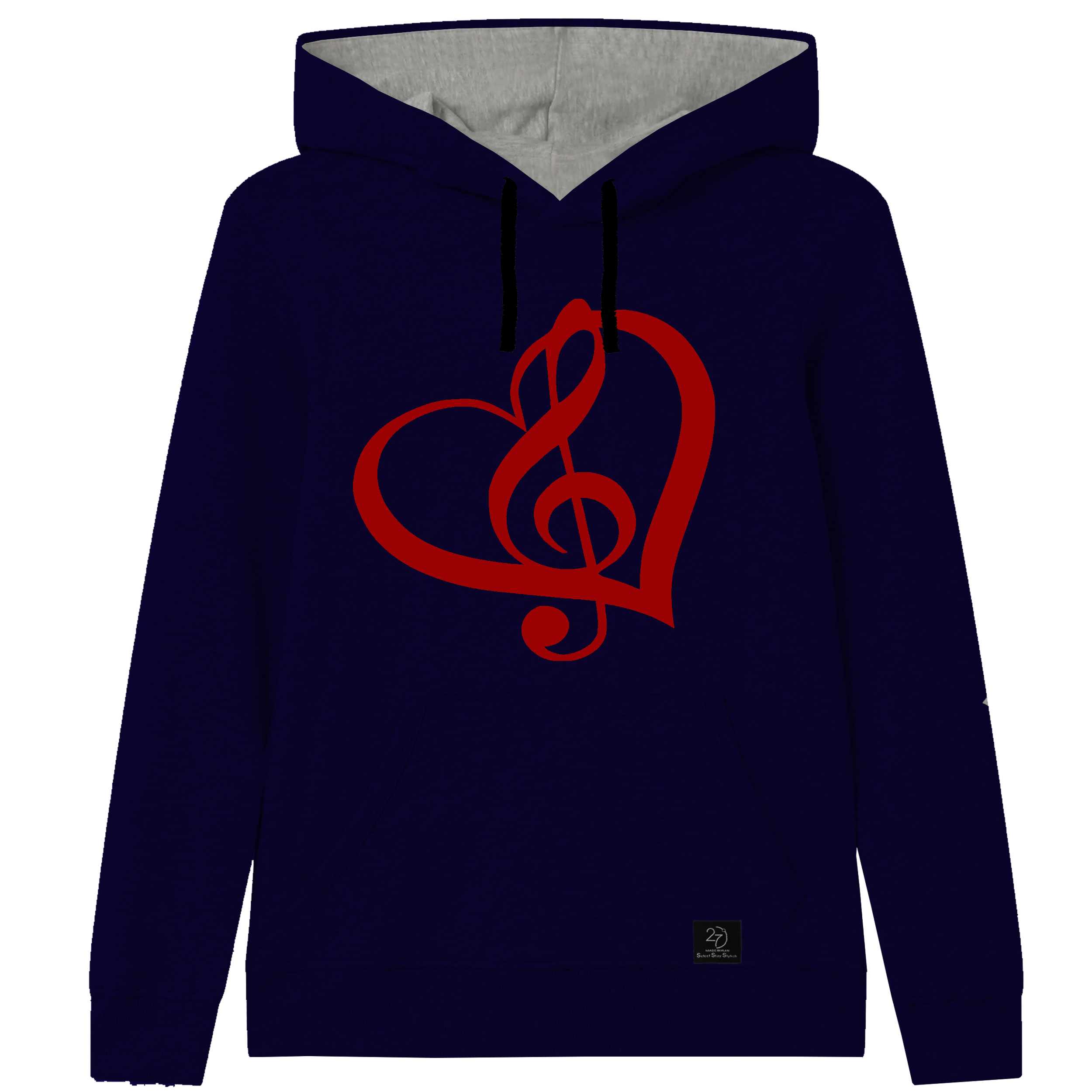 هودی دخترانه 27 مدل ملودی کد T07 رنگ سرمه ای