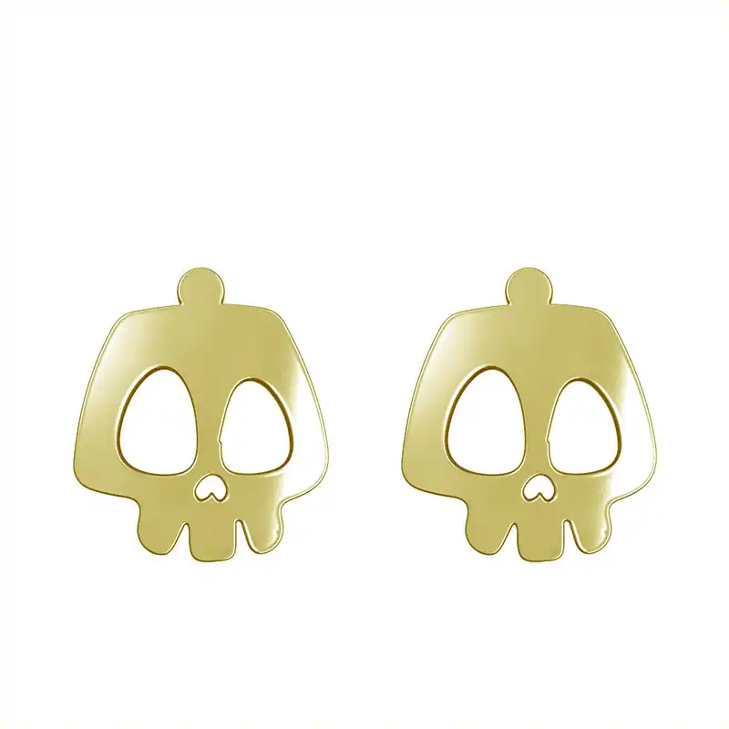 گوشواره طلا 18 عیار زنانه مدوپد مدل جمجمه کد GA1-15697