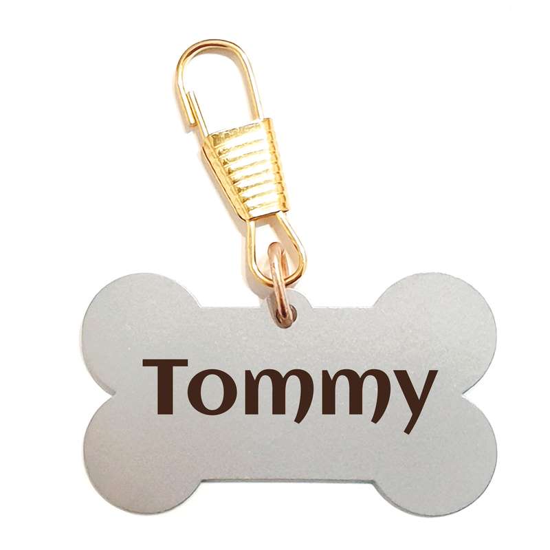 پلاک شناسایی حیوانات مدل استخوان طرح Tommy
