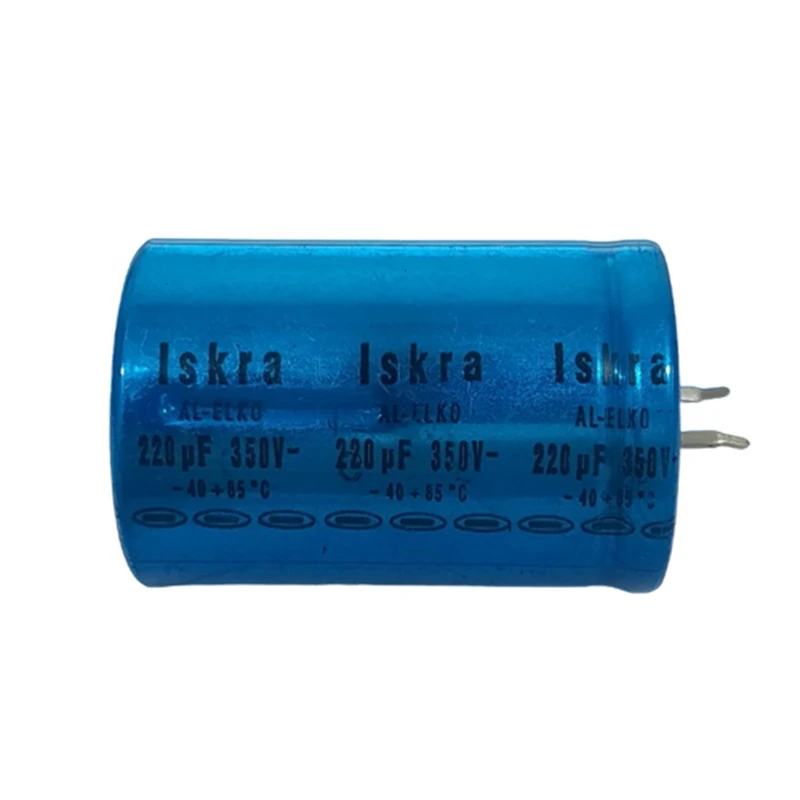 خازن الکترولیت 220 میکرو فاراد 350 ولت ایسکرا کد F220 بسته 2 عددی