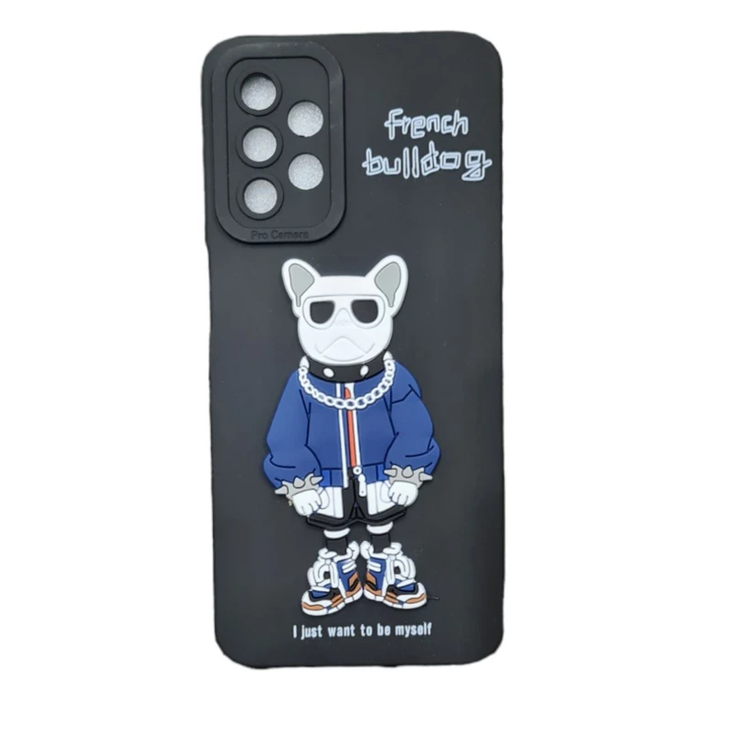 کاور مدل 3D طرح بولداگ کد 263 مناسب برای گوشی موبایل سامسونگ Galaxy A23