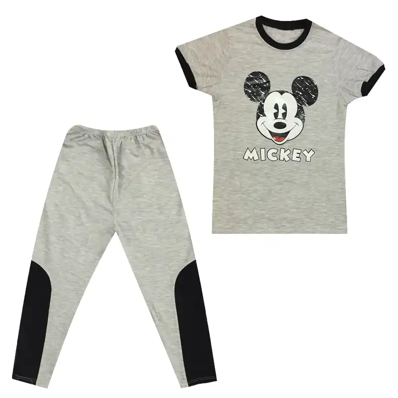 ست تی شرت آستین کوتاه و شلوار بچگانه مدل  میکی موس کد tm-2134