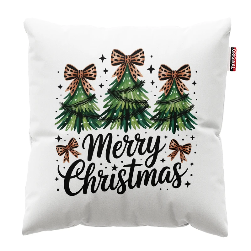 کوسن پاد آفرین مدل کریسمس طرح بابانوئل کاج گوزن آدم برفی کد PK302770 سایز 30*30 سانتی متر