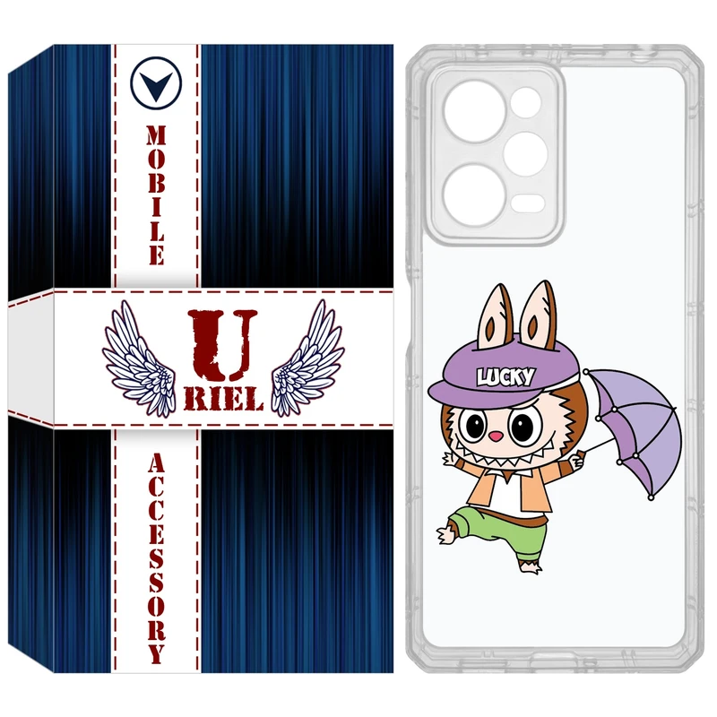 کاور یوریل مدل Clear کد 125 طرح لبوبو Labubu مناسب برای گوشی موبایل شیائومی Poco X5 Pro / Redmi Note 12 Pro / Note 12 Pro Plus