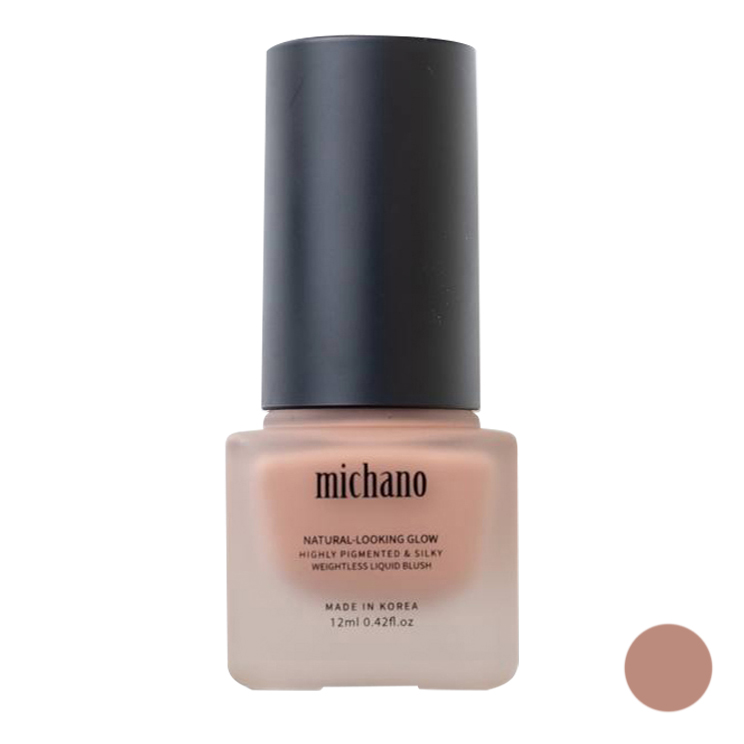 رژگونه مایع براق میچانو مدل Light Natural شماره 1