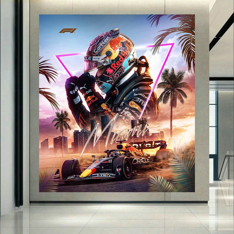 تابلو بوم طرح ماشین فرمول یک مدل مکس ورستپن کد AR30427