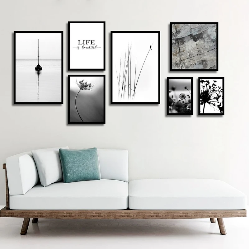 تابلو بکلیت طرح مدرن طبیعت مدل شاین اکلیلی B-1454 مجموعه 7 عددی