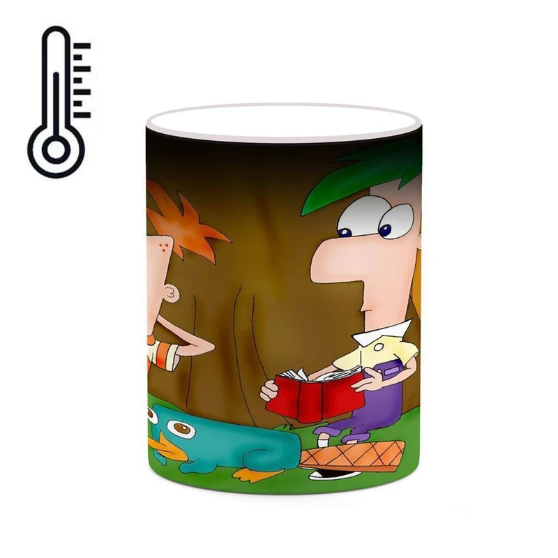 ماگ حرارتی کاکتی مدل کارتون Phineas And Ferb کد mgh22931