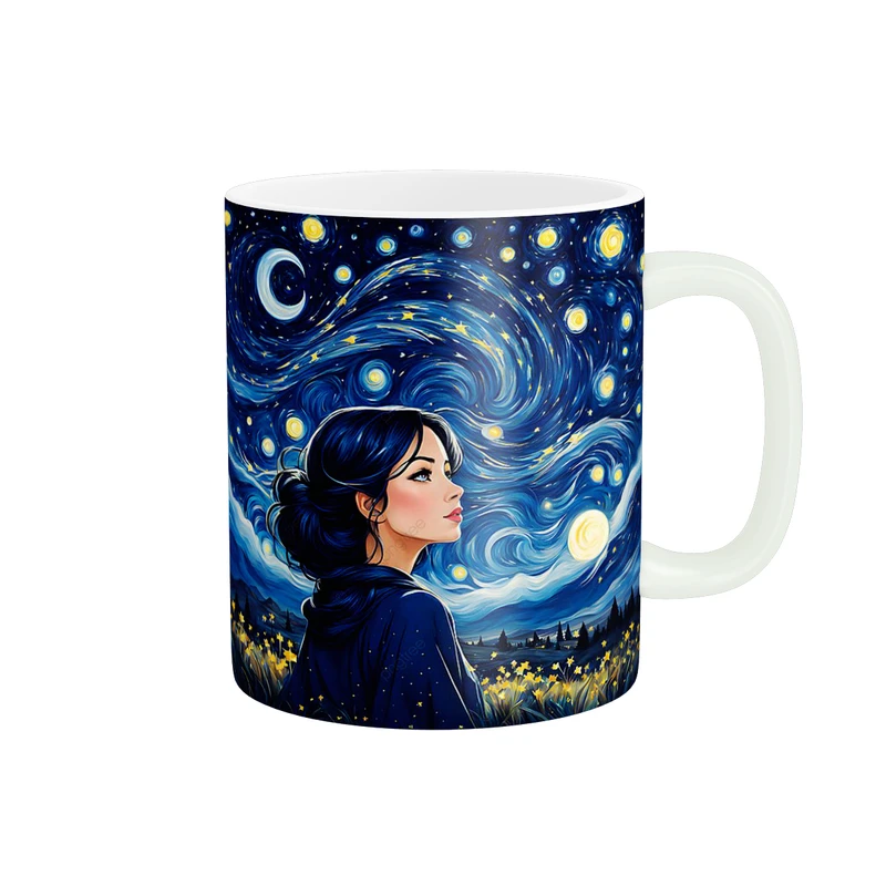 ماگ پادآفرین مدل شب های پرستاره ونگوگ کد p9557