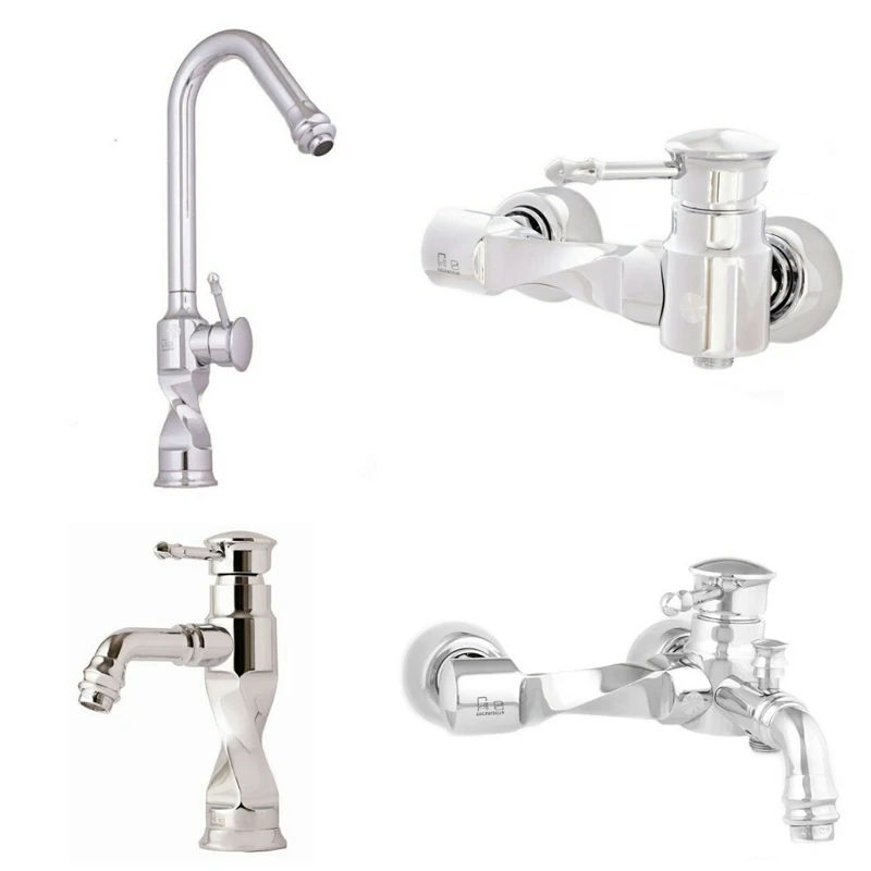 ست شیرآلات شیرآلات گلپایگان مدل آیسان مجموعه 4 عددی