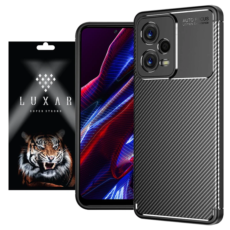 کاور لوکسار مدل note12 - Carbon Fiber مناسب برای گوشی موبایل شیائومی Poco X5 5G / Redmi Note 12 5G 