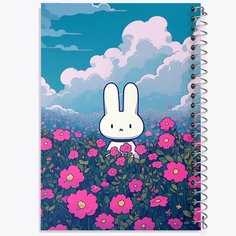 دفتر مشق 100 برگ خندالو طرح خرگوش کیوت کد F336