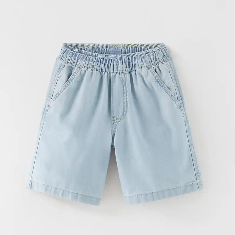 شلوارک بچگانه مدل جین کاغذی