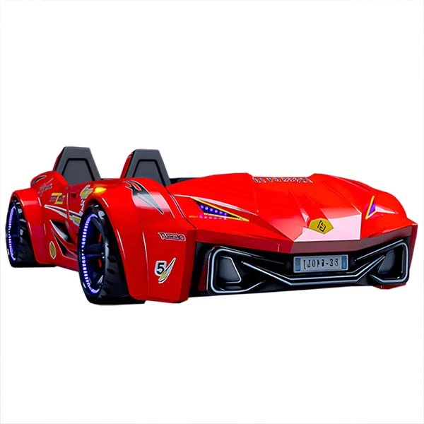 تخت‌خواب پلیمر یک نفره مدل ماشین مسابقه Turbo سایز 137 * 240 سانتی‌متر