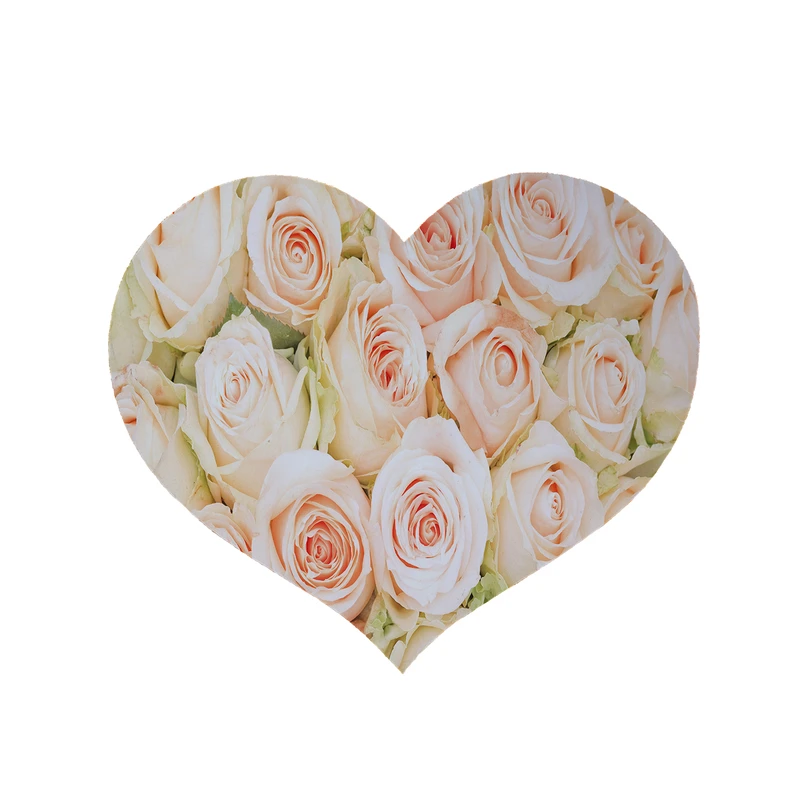 پادری مدل قلب طرح رز کد 5558 سایز 90x90 سانتی متر