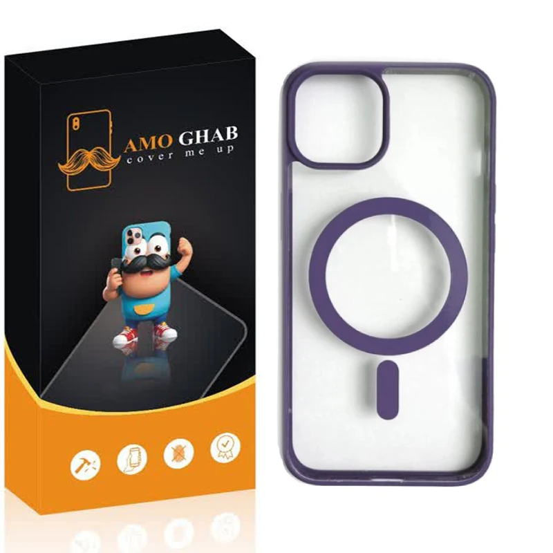 کاور عمو قاب مدل مگ سیف رنگی مناسب برای گوشی موبایل اپل iPhone 13/iphone 14