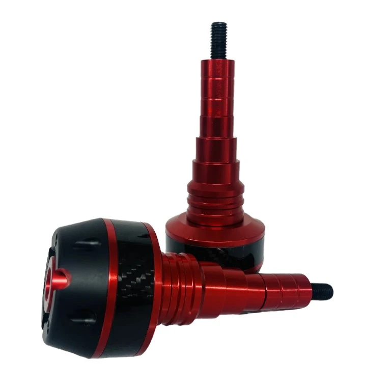 پروتکشن بدنه موتور سیکلت وارون مدل گوشکوبی طرح کربن کد B-47-RD بسته 2 عددی