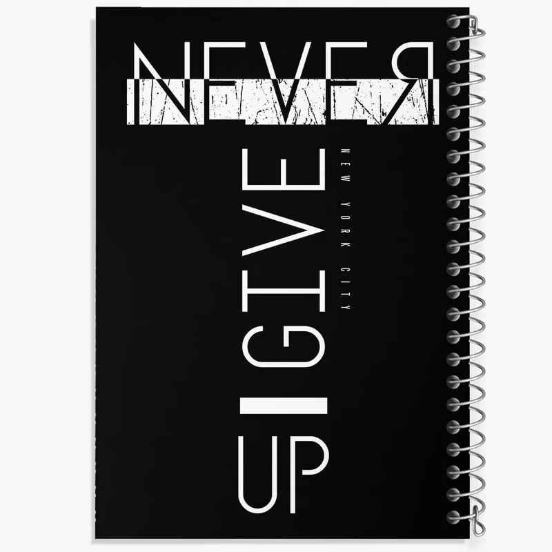 دفتر نقاشی 50 برگ خندالو طرح Never Give Up کد N892