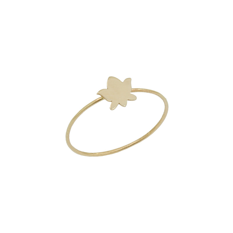 انگشتر طلا 18 عیار زنانه نیکان گلد مدل نیلوفر سایز 55