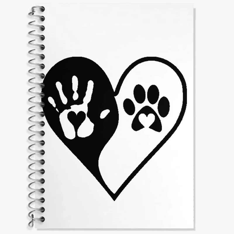 دفتر زبان 50 برگ خندالو مدل دو خط طرح حمایت از حیوانات کد 27367