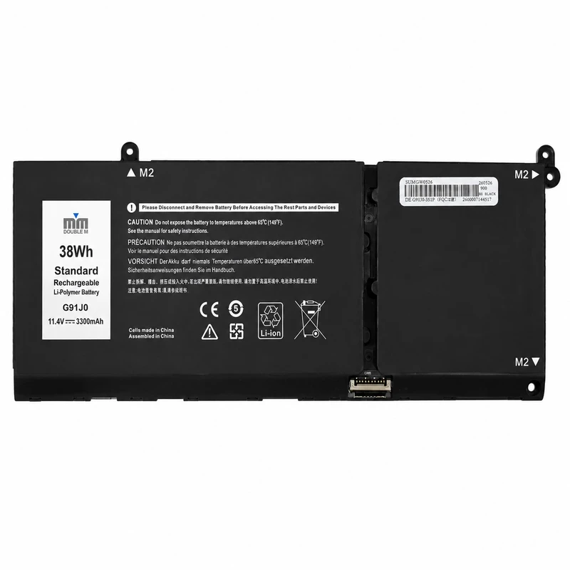 باتری لپ‌تاپ 4 سلولی دابل ام مدل G91J0 مناسب برای لپ تاپ Vostro 5310 5320		