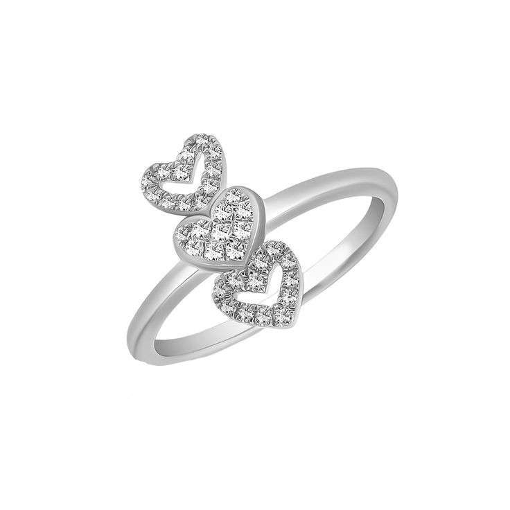  انگشتر نقره زنانه قیراط طرح قلب کد GH4296